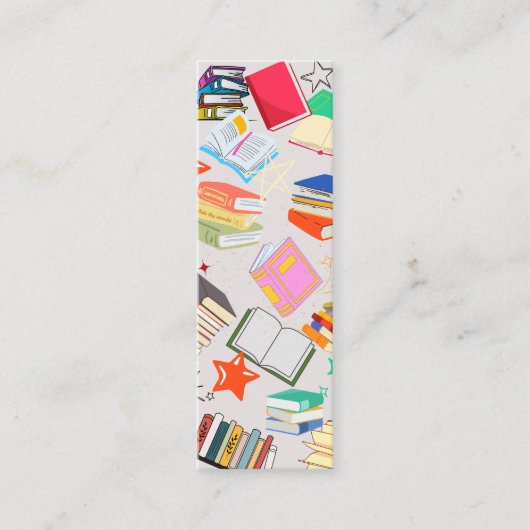Whimsical Book Lovers' kaart Bladwijzer Contactkaartje (Voorkant)