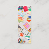 Whimsical Book Lovers' kaart Bladwijzer Contactkaartje (Achterkant)