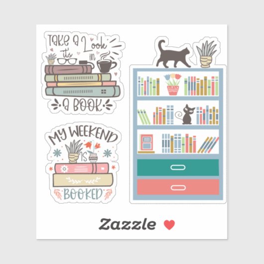 Whimsical Book Lover's Sticker Set (Vel)