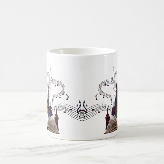 Whimsical Book Page Art Drinkware Koffiemok (Center)