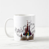 Whimsical Book Page Art Drinkware Koffiemok (Links)