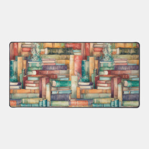 Whimsical Books Desk Pad