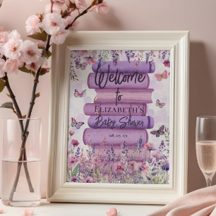 Whimsical Books Vlinders & Wilde Bloemen Welkom Poster
