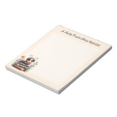 Whimsical Bookworm Peach Notitieblok (Linkerzijde)