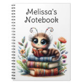 Whimsical Bookworm Spiraalschriftboek Notitieboek (Voorkant)