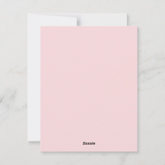 Whimsical Bord Roze en Groene Kerstbomen Feestdagenkaart (Achterkant)