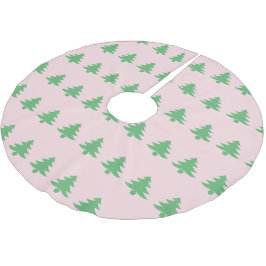 Whimsical Bord Roze en Groene Kerstbomen Kerstboom Rok