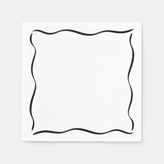 Whimsical Border Een beetje oudere verjaardag Servet (Voorkant)