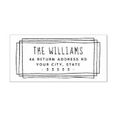  whimsical border return address zelfinktende stempel (Design)