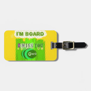 Whimsical Bored maar Thinking of You Bagagelabel