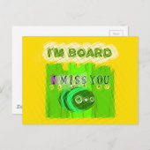 Whimsical Bored maar Thinking of You Briefkaart (Voorkant / Achterkant)