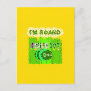 Whimsical Bored maar Thinking of You Briefkaart