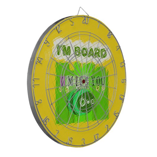 Whimsical Bored maar Thinking of You Dartbord (Voorkant Links)