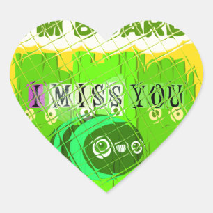 Whimsical Bored maar Thinking of You Hart Sticker