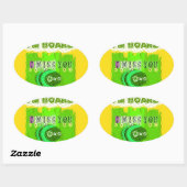 Whimsical Bored maar Thinking of You Ovale Sticker (Vel)