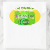 Whimsical Bored maar Thinking of You Ovale Sticker (Tas)