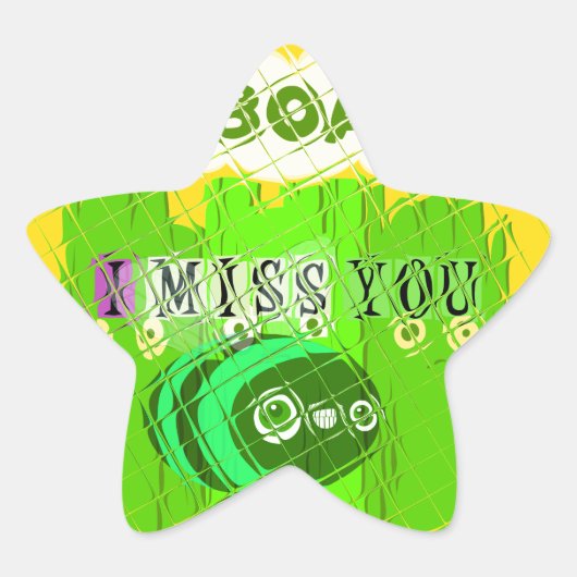 Whimsical Bored maar Thinking of You Ster Sticker (Voorkant)