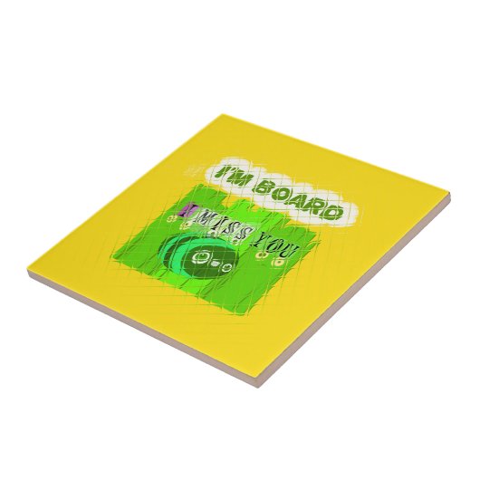 Whimsical Bored maar Thinking of You Tegeltje (Zijkant)