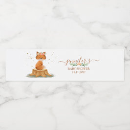 Whimsical Bos Begroeting Waterfles Etiket