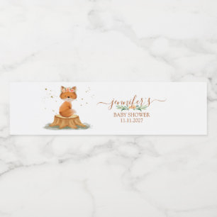 Whimsical Bos Begroeting Waterfles Etiket