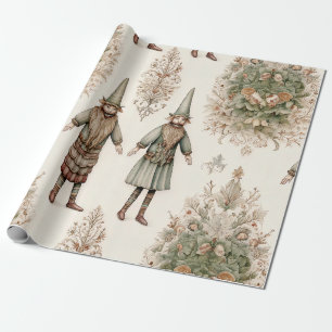 Whimsical Bos Gnome & Botanisch (1) Cadeaupapier