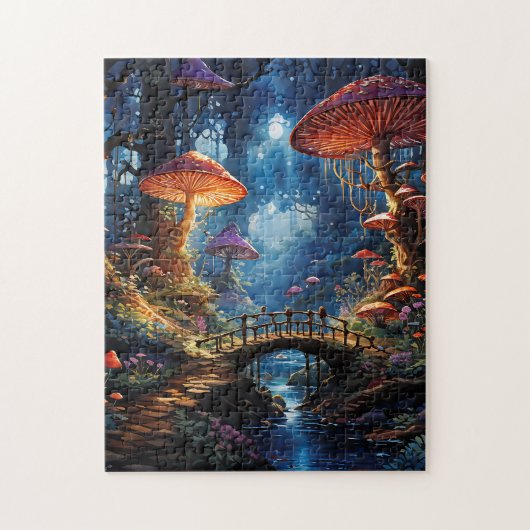 Whimsical bosland fantasy scene legpuzzel (Verticaal)