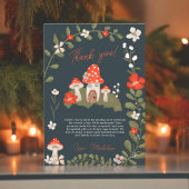 Whimsical bospaddenstoelen bloemenvlees baby showe bedankkaart