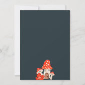 Whimsical bospaddenstoelen bloemenvlees baby showe kaart (Achterkant)