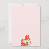 Whimsical bospaddenstoelen bloemenvlees baby showe kaart (Achterkant)