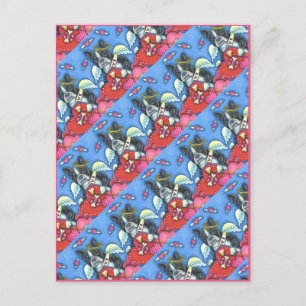 WHIMSICAL BOSTON TERRIER CUPID, CUTE DOG VALENTIJN FEESTDAGENKAART