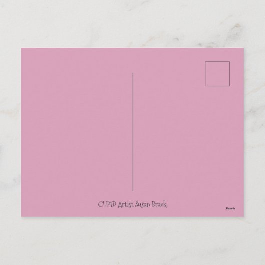 WHIMSICAL BOSTON TERRIER CUPID, CUTE DOG VALENTIJN FEESTDAGENKAART (Achterkant)