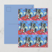 WHIMSICAL BOSTON TERRIER CUPID, CUTE DOG VALENTIJN FEESTDAGENKAART (Voorkant / Achterkant)