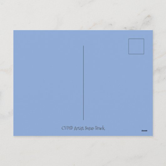 WHIMSICAL BOSTON TERRIER CUPID, CUTE DOG VALENTIJN FEESTDAGENKAART (Achterkant)