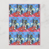 WHIMSICAL BOSTON TERRIER CUPID, CUTE DOG VALENTIJN FEESTDAGENKAART (Voorkant)