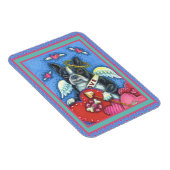 WHIMSICAL BOSTON TERRIER CUPID, CUTE DOG VALENTIJN MAGNEET (Rechterzijde)