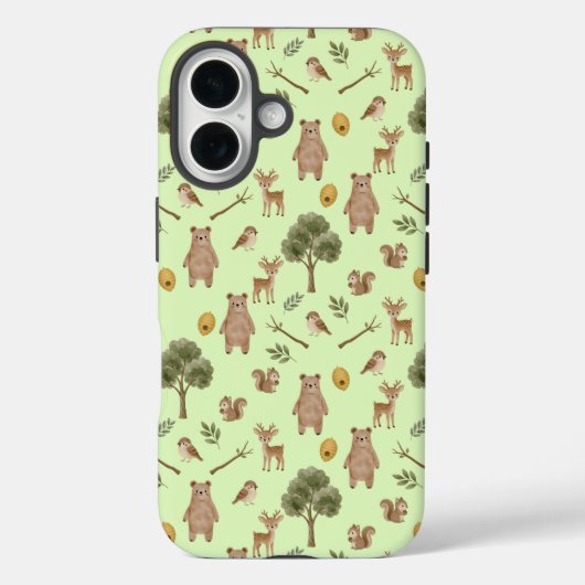 Whimsical Bosvrienden Waterverf Patroon Case-Mate iPhone Case (Achterkant)