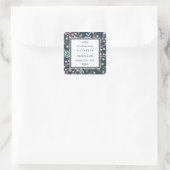 Whimsical Botanical Berry Bruiloft gunst Vierkante Sticker (Tas)