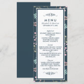 Whimsical Botanical Berry Wedding Menu (Voorkant / Achterkant)