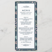 Whimsical Botanical Berry Wedding Menu (Voorkant)