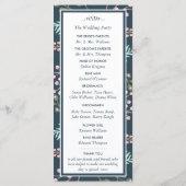 Whimsical Botanical Berry Wedding Programmakaart (Achterkant)