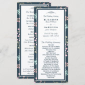Whimsical Botanical Berry Wedding Programmakaart (Voorkant / Achterkant)