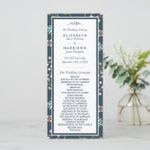 Whimsical Botanical Berry Wedding Programmakaart (Staand voorkant)