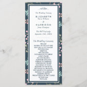 Whimsical Botanical Berry Wedding Programmakaart (Voorkant)
