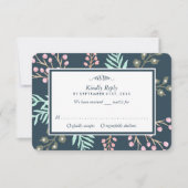 Whimsical Botanical Berry Wedding RSVP (Voorkant)