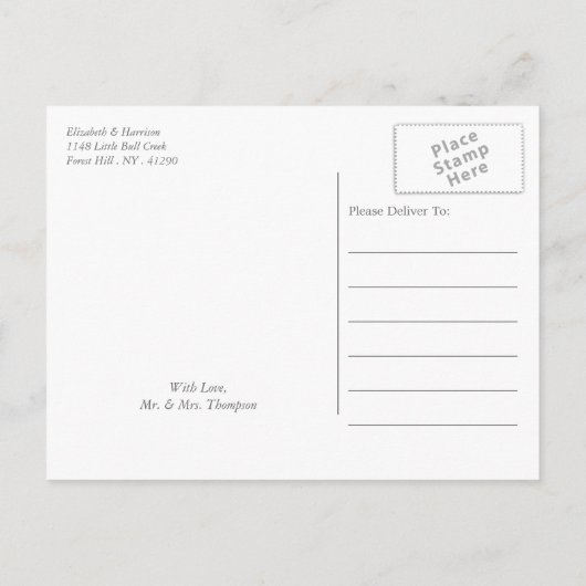 Whimsical Botanical Berry Wedding Save the Date Aankondigingskaart (Achterkant)