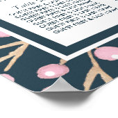 Whimsical Botanical Berry Wedding Seating Chart Poster (Hoek)