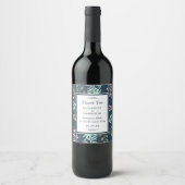 Whimsical Botanical Berry Wedding Wijn Etiket (Voorkant)