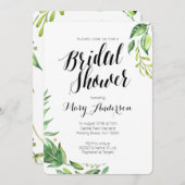 Whimsical Botanical Bridal Shower Invitation Kaart (Voorkant / Achterkant)
