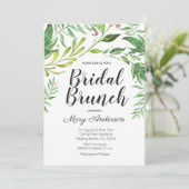 Whimsical Botanical Bridal Shower Invitation Kaart (Staand voorkant)