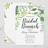 Whimsical Botanical Bridal Shower Invitation Kaart (Voorkant / Achterkant)